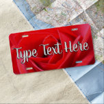 Matrícula Licencia Rosa Plate Personalize Red Rose License L<br><div class="desc">Rosa de Licencias Placas de Licencia Red Rose Personalizadas Licencia Personalizada Flor Romántica Estilo Su nombre Aquí Regalos Rosas Haga clic en "Personalizar" para añadir texto, cambiar fuentes y colores. Clásica Licencia Rosa Roja Plates & Regalos Rosas Arte y Diseño por Artista / Diseñador Kim Hunter. Ver www.kimhunter para más...</div>