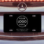 Matrícula Logotipo comercial | Moderna marca Black Professio<br><div class="desc">Una plantilla sencilla de placa de matrícula de coche de negocios negro personalizado en un estilo minimalista moderno que se puede actualizar fácilmente con el logotipo y los detalles de su empresa.</div>