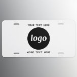 Matrícula Logotipo simple con negocio de texto<br><div class="desc">Añade tu propio logotipo y elección de texto a este diseño. Eliminar el texto superior o inferior si lo prefiere. Minimalista y profesional.</div>