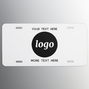 Matrícula Logotipo simple con negocio de texto