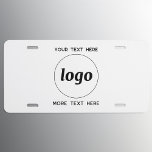 Matrícula Logotipo simple con negocio de texto<br><div class="desc">Añade tu propio logotipo y elección de texto a este diseño. Eliminar el texto superior o inferior si lo prefiere. Minimalista y profesional.</div>