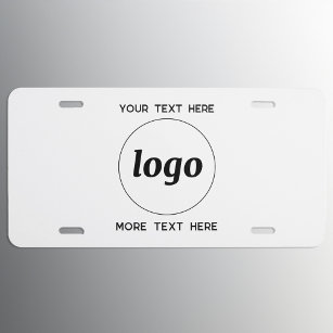 Matrícula Logotipo simple con negocio de texto