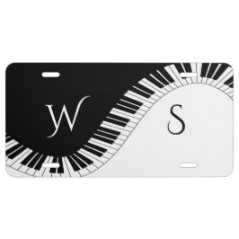 Matrícula Monograma de teclado de piano