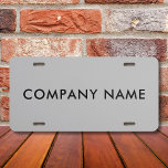 Matrícula Nombre De La Empresa personalizado O Nombre Person<br><div class="desc">Personalizar este diseño y crea tu Placa de licencia personalizada. Si el nombre de la empresa es largo, puede ajustar el tamaño de la fuente para que se ajuste a él. Puede TRANSFERIR este DISEÑO a otros productos de Zazzle y ajustarlo para que se ajuste a la mayoría de los...</div>