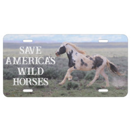 Matrícula Salvemos a los caballos salvajes de Estados Unidos