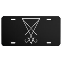 Sigil of Lucifer License Vanity Plate