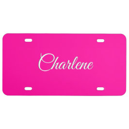 Matrícula Sólido Hot Pink Personal
