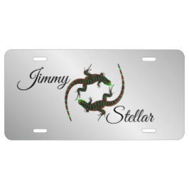 Matrícula Yin Yang Lizards Silver