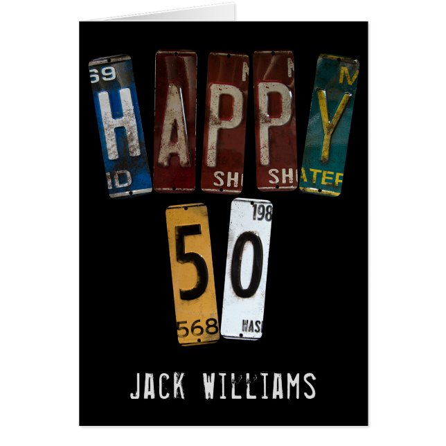 matrículas de autos viejos de 50 años (Frente)