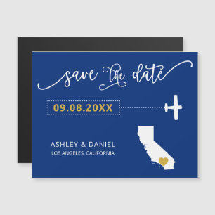 Matrimonio de California Guardar la tarjeta de fec