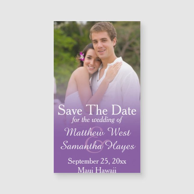Matrimonio De Fotos Purple Mist Save The Date (Anverso)