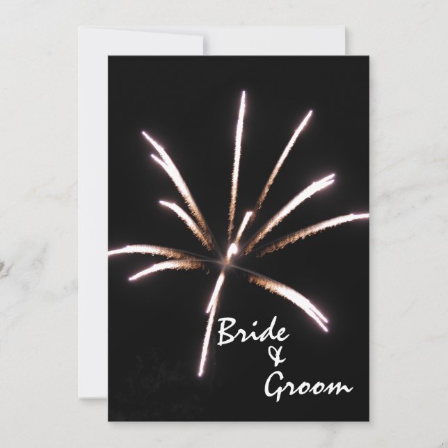 Matrimonio de fuegos artificiales / Invitación de  (Anverso)