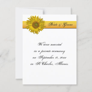 Matrimonio de la franja de girasol / Invitación de