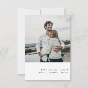Matrimonio de tema de fotografía simple RSVP