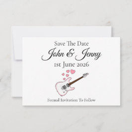 Matrimonio de un músico de guitarra eléctrica salv