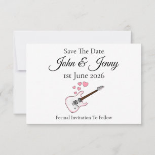 Matrimonio de un músico de guitarra eléctrica salv