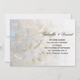 Matrimonio floral blanco / Invitación de Elopement