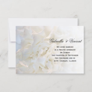 Matrimonio floral blanco / Invitación de Elopement