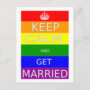 Matrimonio Gay Mantén la calma y Cásate - Tarjetas