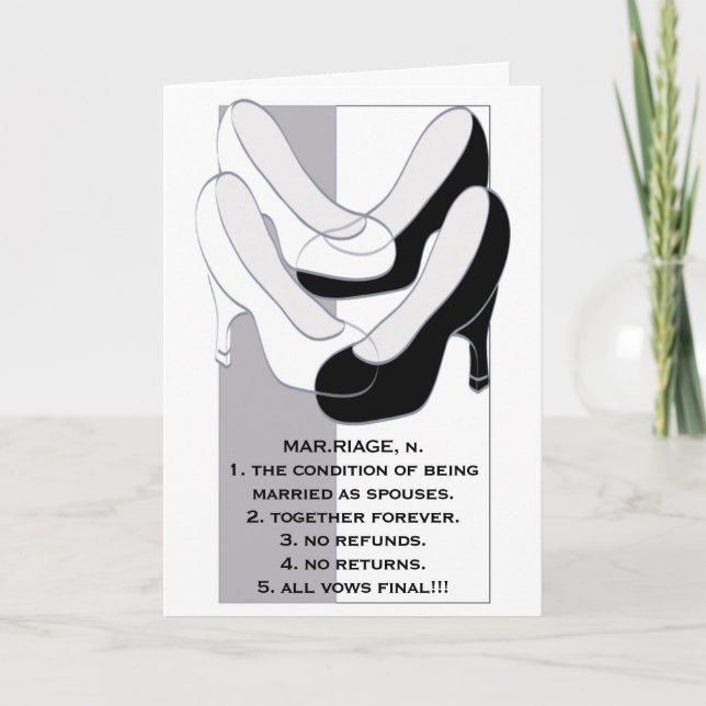 Matrimonio II con tarjeta de saludo boda (Anverso)