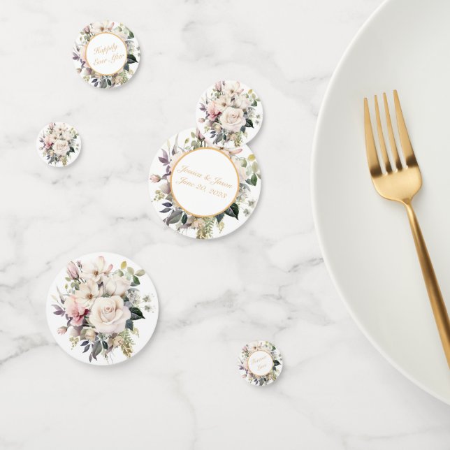 Matrimonio personalizado de confeti de tabla (Grupo)