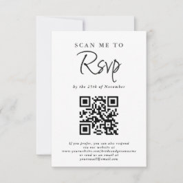 Matrimonio simple y simple RSVP Código QR