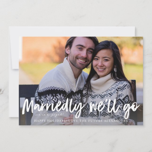 Matrimonio vamos a ir a la foto de compromiso de v (Anverso)