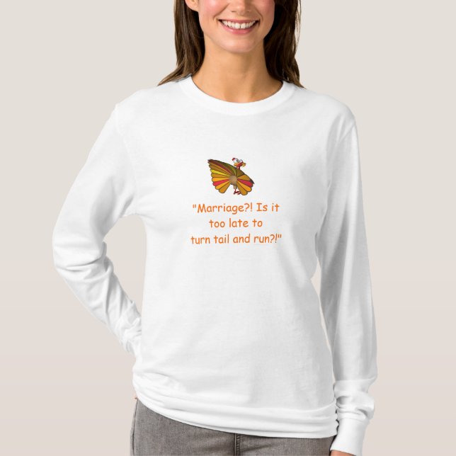 "Matrimonio/vuelta cola y fuga" [a] camiseta (Anverso)