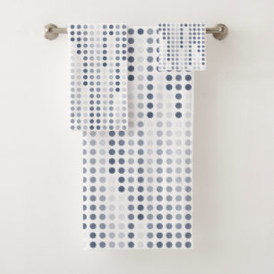 Matriz de puntos de polka azul gris blanco