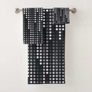 Matriz de puntos de polka gris blanco negro