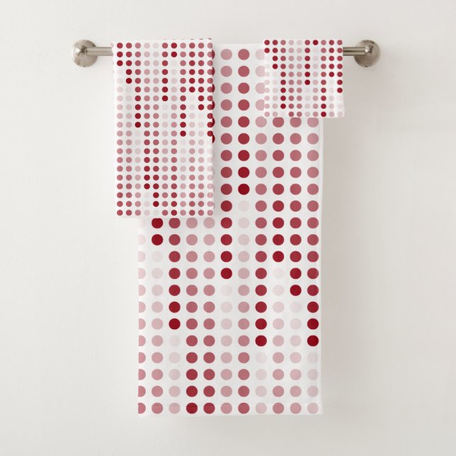 Matriz de puntos de polka rojo borgoña (In situ)