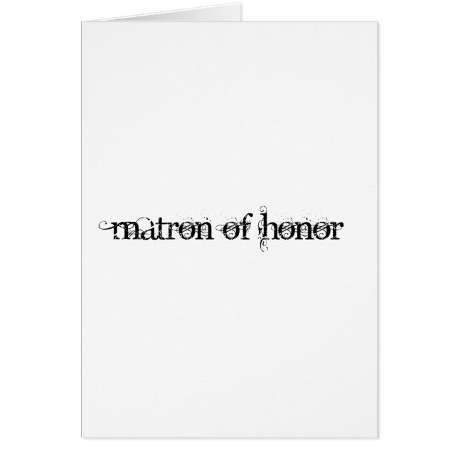 Matrón de honor (Frente)