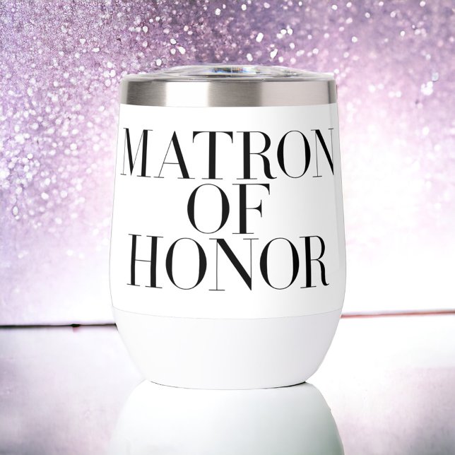 Matrón de honor negro moderno elegante personaliza (Subido por el creador)