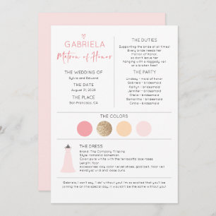 Matrón de Honor Propuesta e Información