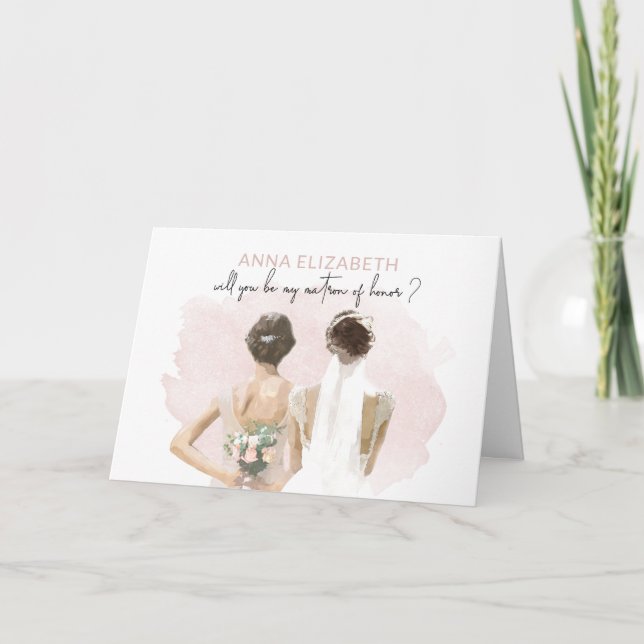 Matrón de honor - Tarjeta de anotación Anna Elizab (Anverso)