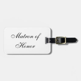 "Matrona etiqueta del equipaje del honor"