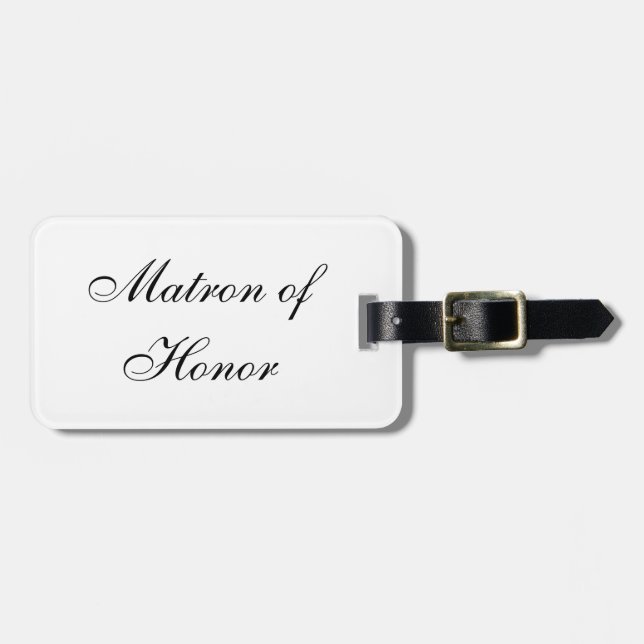 "Matrona etiqueta del equipaje del honor" (Frente Horizontal)