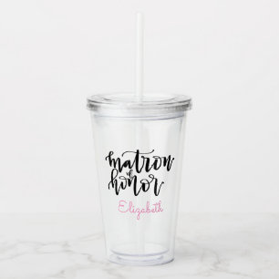 Matrona personalizada del vaso del acrílico del