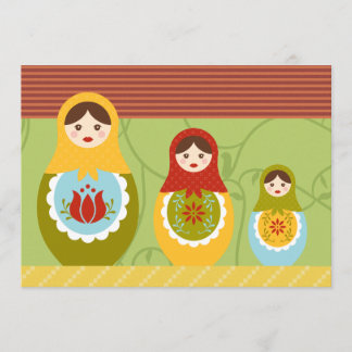 Matryoshka Muñecas Personalizadas Invitación al Cu