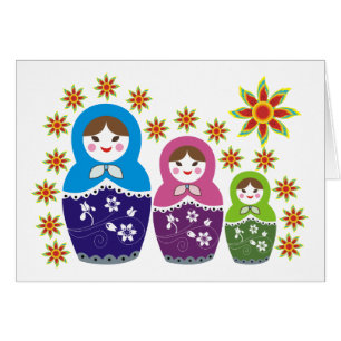 Matryoshka personalizado de muñecas y girasoles ru