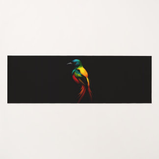 Mats de Yoga Black 4 Luxe con Pájaro Arcoíris