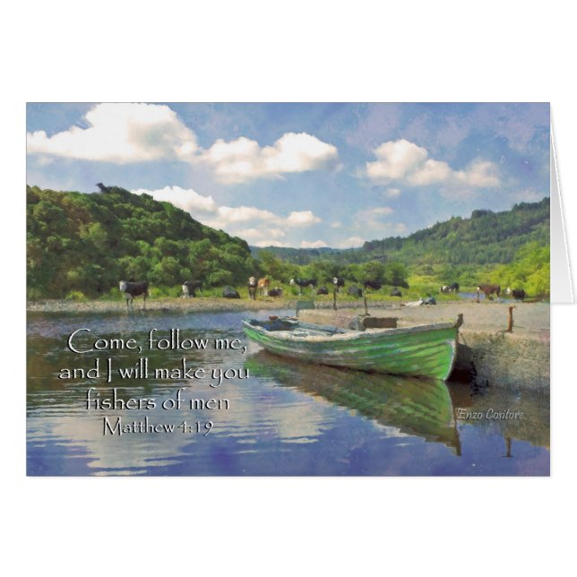Matt. 4:19 Ven conmigo...pescadores de hombres (Anverso (Horizontal))