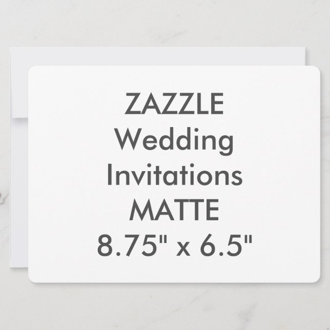 MATTE 120 lb 8.75" x 6.5" Invitaciones a bodas (Anverso)