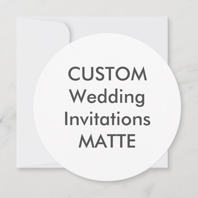 MATTE 120lb 5.25" Invitaciones a casamiento redond (Anverso)