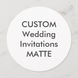 MATTE 120lb 5.25" Invitaciones a casamiento redond