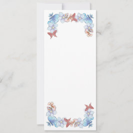 Matte de orquídea de mariposa roja de 4" x 9,25"