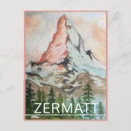 Matterhorn Zermatt Suiza Tarjeta postal de viaje