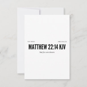 Matthew 22:14 Bible Scripture Tarjeta de Saludo Pl