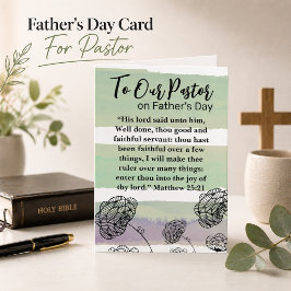 Matthew 25:21 Agradecimiento al Pastor Día del Pad