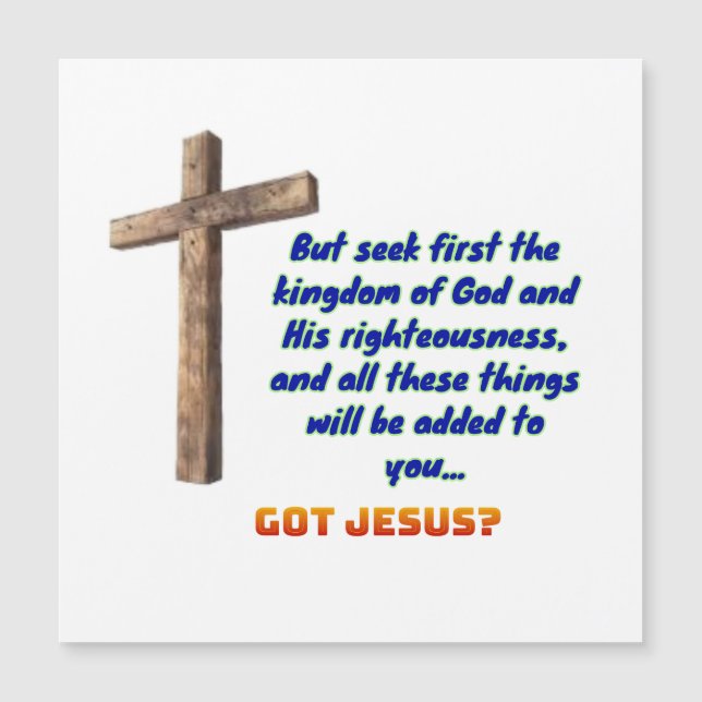 Matthew 6:33 Cross (Anverso)